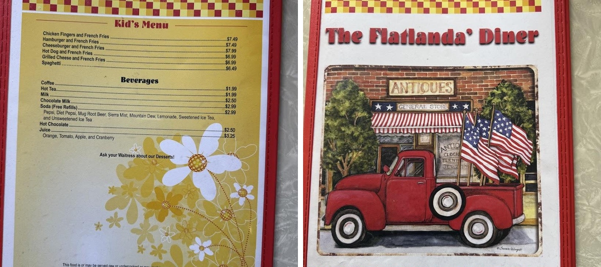 Flatlanda Diner Menu